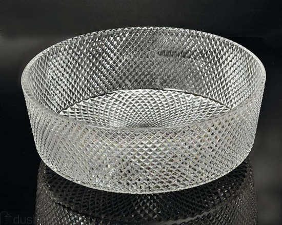 ARMADIART Раковина чаша круглая хрустальная серебро 39*12см - фото 112813