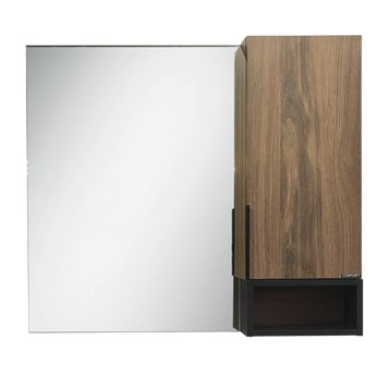 COMFORTY Зеркало-шкаф "Штутгарт-90" дуб тёмно-коричневый - фото 115025