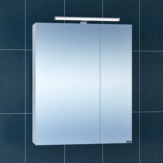 SANTA Зеркальный шкаф СаНта Стандарт 60 113005, цвет белый, с подсветкой - фото 116295