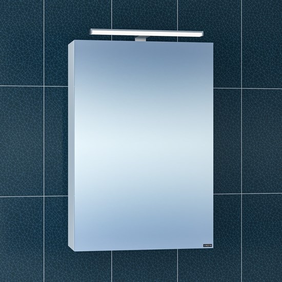 SANTA Зеркальный шкаф СаНта Стандарт 50 113015, цвет белый, с подсветкой - фото 116299