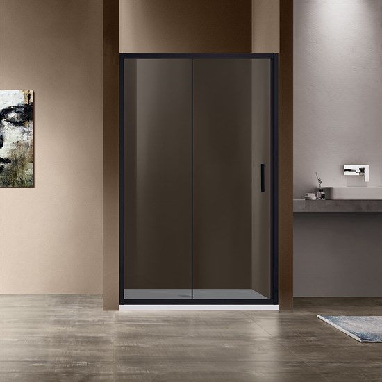 VINCEA Душевая дверь Garda VDS-1G120CGB, 1200, черный, стекло тонированное - фото 119590