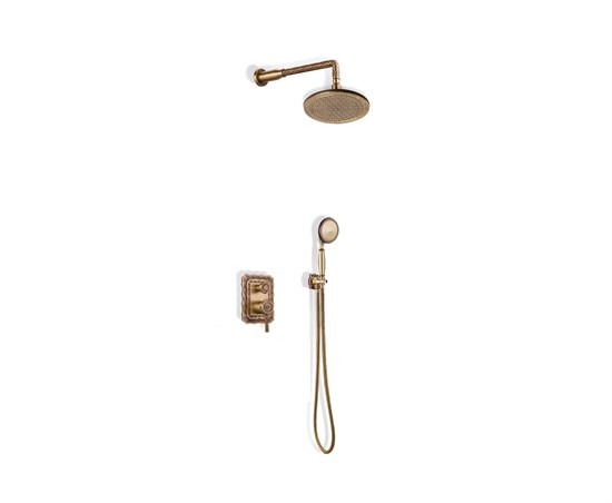 Bronze de Luxe Windsor Комплект для душа встраиваемый, без излива лейка "Круг" (10138R ) - фото 136413