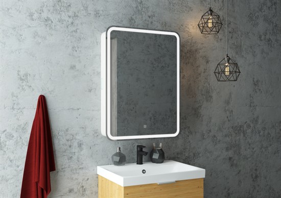 CONTINENT Зеркало-шкаф ELLIOTT 550х800 левый со светодиодной подсветкой - фото 136800