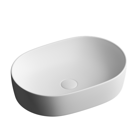 CERAMICA NOVA Умывальник чаша накладная овальная (цвет Белый Матовый) Element 600*415*135мм - фото 140830