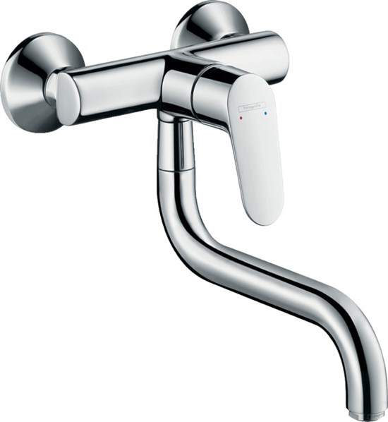 HANSGROHE Смеситель Hansgrohe Focus для кухонной мойки настенный с поворотным изливом 31825000, хром - фото 149305