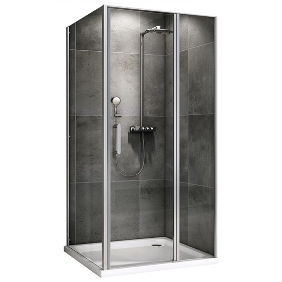 ABBER Душевой уголок  Sonnenstrand AG04100S-S85, размер 100x85 см, двери распашные, стекло 6 мм AG04100S-S85 - фото 153125