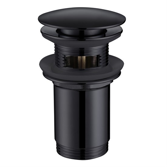 ABBER Донный клапан  AF0010B с переливом, черный матовый - фото 156116