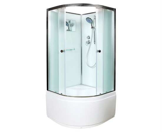 DETO Душевая кабина D90, размер 90x90 см, профиль глянцевый хром, стекло матовое D90