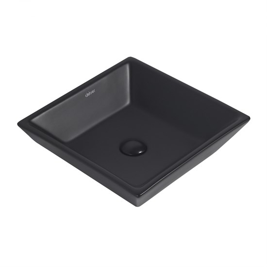 ABBER Раковина накладная  Rechteck AC2214MB черная матовая, ширина 42 AC2214MB - фото 171548