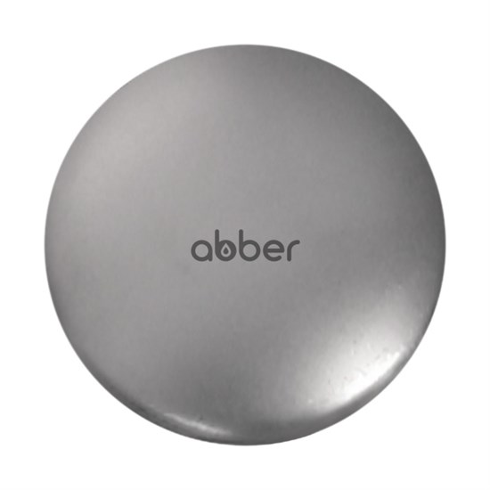 ABBER Накладка на слив для раковины  AC0014MS серебряная матовая, керамика - фото 171588