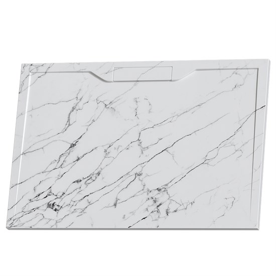 RGW STE Душевой поддон прямоугольный  STE MW Белый мрамор, размер 80x120 см 52342812-15