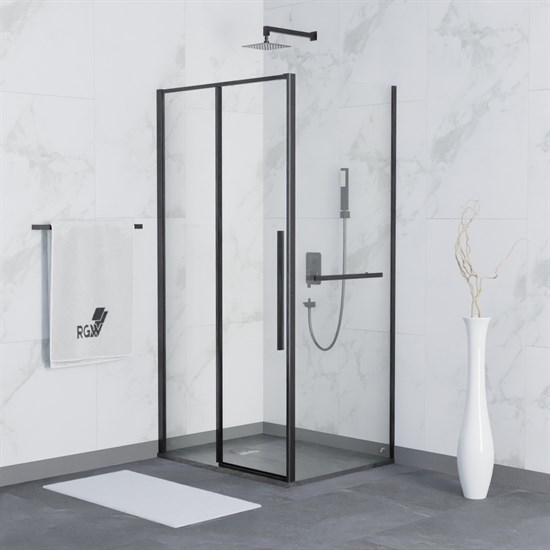 RGW Stilvoll Душевой уголок SV-42-1B (SV-12B + Z-060-2B), прямоугольный, размер 140x80 см, двери раздвижные 323242148-014