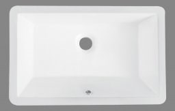 BELBAGNO Раковина керамическая встраиваемая снизу BB1009, прямоугольная, 530х345х185, цвет белый - фото 179981