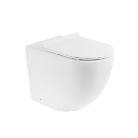 BELBAGNO Sfera-R Чаша унитаза приставного безободкового, P-trap, цвет белый - фото 180988