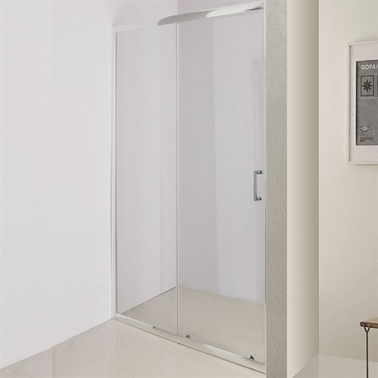 BELBAGNO Uno-195 Душевая дверь в нишу, размер 110 см, двери раздвижные, стекло 5 мм - фото 183238