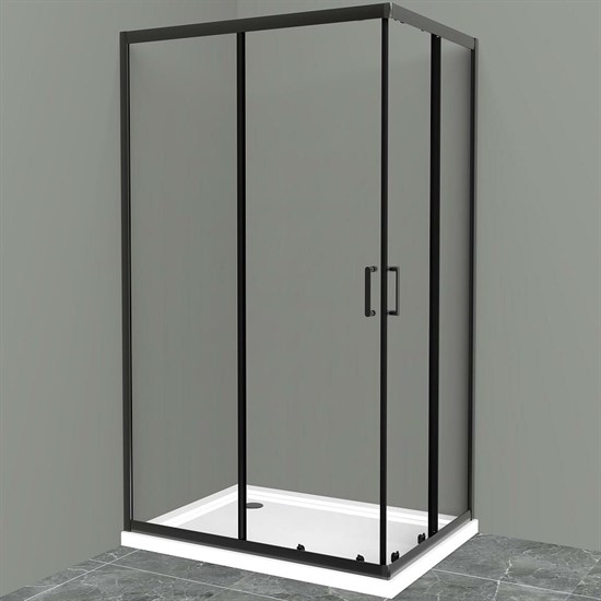 BELBAGNO Uno-195 Душевой уголок прямоугольный, размер 120х90 см, двери раздвижные, стекло 5 мм - фото 183414