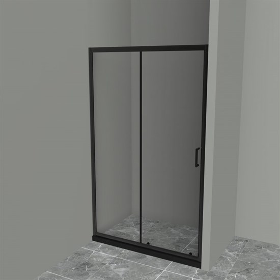 BELBAGNO Uno-195 Душевая дверь в нишу, размер 120 см, двери раздвижные, стекло 5 мм - фото 183418