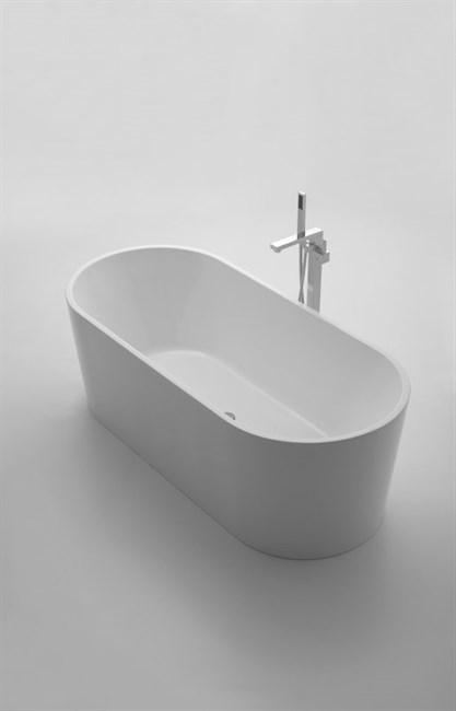 BELBAGNO Ванна акриловая без перелива BB71-1700-W0, отдельностоящая, размер 170х80 см, белая - фото 183643