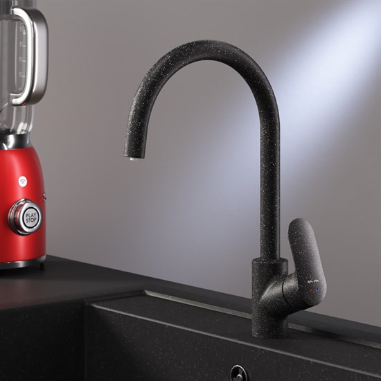 AM.PM F8007722 Like, смеситель для кухни с каналом для питьевой воды, черный, шт. - фото 185578
