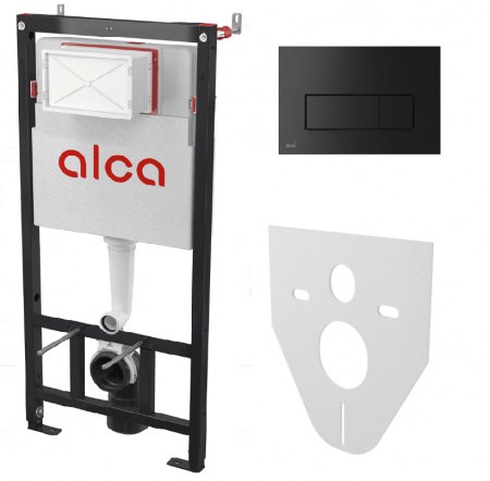 ALCA PLAST Set 4в1 для установки унитаза с панелью смыва черной - фото 191608