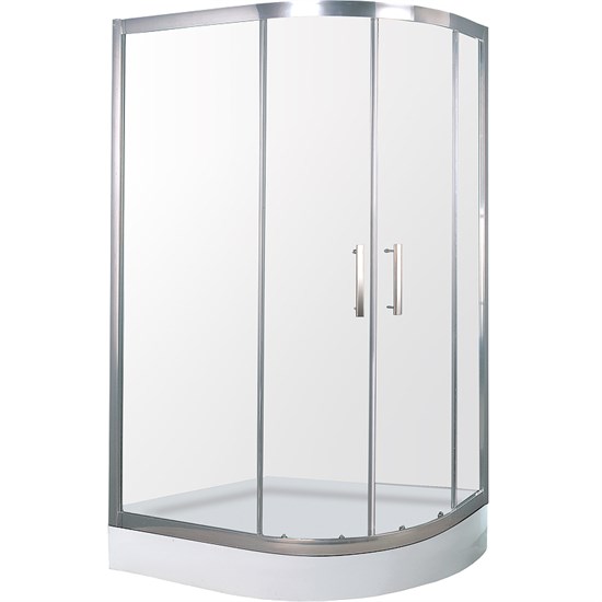 TIMO Tl Душевой уголок прямоугольная-ассиметричная, размер 80х120 см, профиль - хром / стекло - прозрачное, двери раздвижные - фото 199051