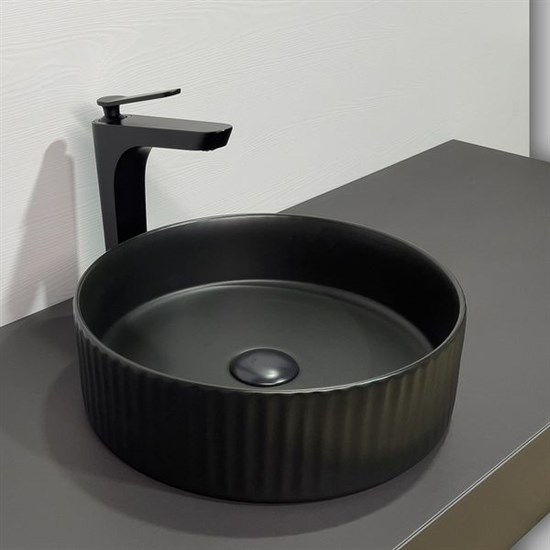 COMFORTY Раковина-чаша  диаметр 35 см, цвет черный матовый - фото 200906