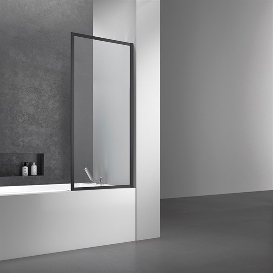 VINCEA Шторка на ванну ширина 70 см профиль - черный / стекло - прозрачное 5мм - фото 201618