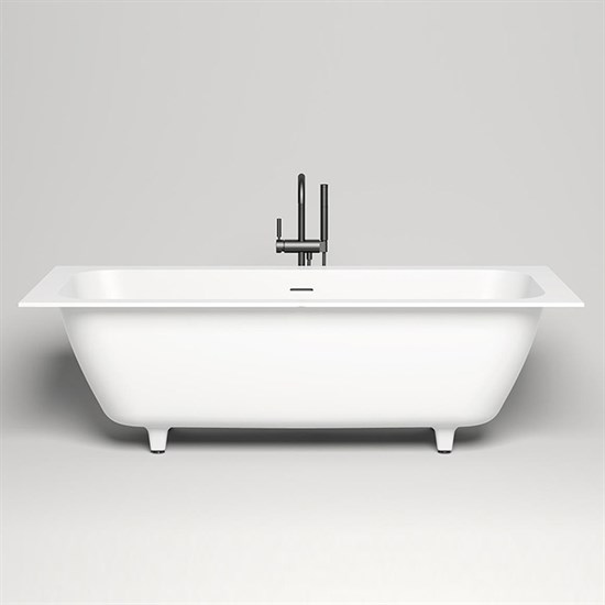 SALINI Orlanda Встраиваемая ванна с прямоугольной чашей, регулируемые ножки, донный клапан "Up&Down" белый, сифон, интегрированный слив-перелив размер 170х75 см, белый - фото 202637