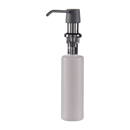 ROSSINKA Дозатор для жидких моющих средств, врезной, цинк-пластик, серый кварц - фото 203599