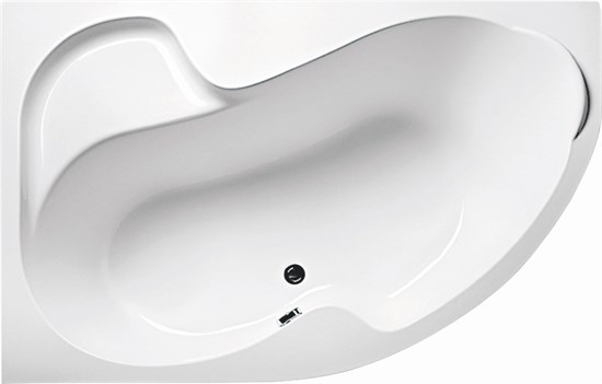1MARKA Aura Ванна асимметричная пристенная размер 150х105 см, цвет белый - фото 204955