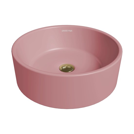 GROSSMAN Color Раковина накладная диаметр 40 см цвет розовый матовый - фото 205358