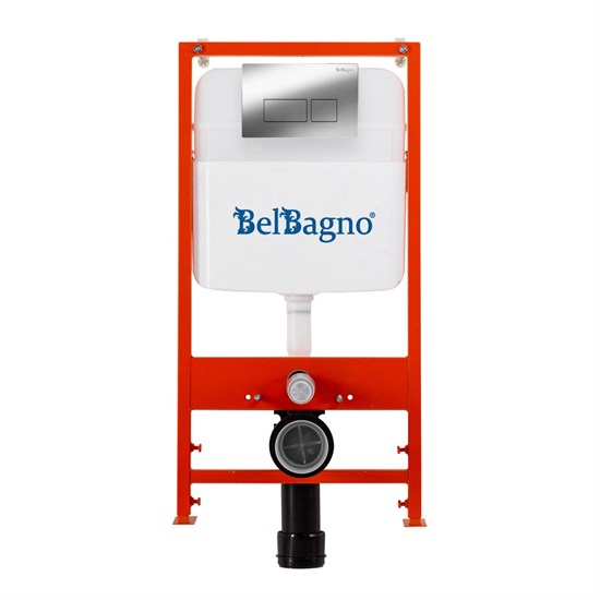 BELBAGNO Комплект 2 в 1 Система инсталляции для унитазов BelBagno BB026 с кнопкой смыва BB041CR - фото 207940