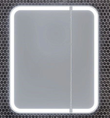 OPADIRIS Элеганс Зеркальный шкафчик с подсветкой 80 см - фото 209973