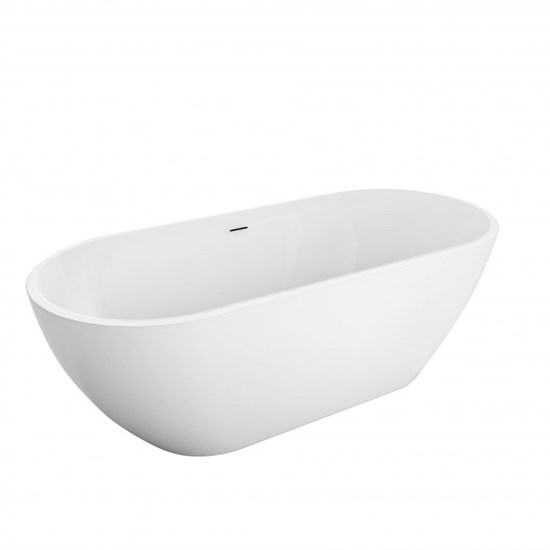 BELBAGNO Uno Ванна акриловая овальная отдельностоящая размер 170x75 см, цвет белый BB701-1700-750-K - фото 213617