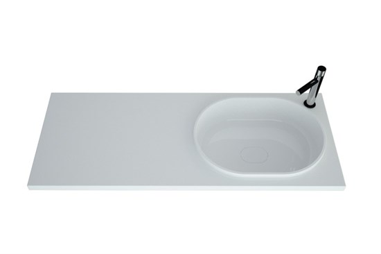 ANDREA Bruks Раковина встраиваемая/ для установки над стиральной машиной ширина 120 см, цвет белый - фото 215468