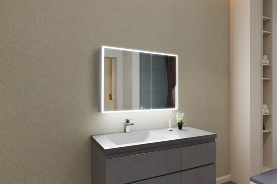 ESBANO Зеркальный шкаф с подсветкой размер: 100х70х14 - фото 218513