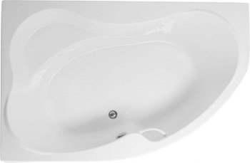 AQUANET Capri Ванна акриловая асимметричная встраиваемая / пристенная размер 170x110 см с каркасом L, белый - фото 218747