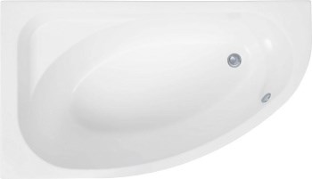AQUANET Mia Ванна акриловая асимметричная встраиваемая / пристенная размер 140x80 см с каркасом L, белый - фото 219205