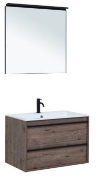 AQUANET Мебель для ванной подвесная Lino 80 Дуб Веллингтон AQUANET-271956