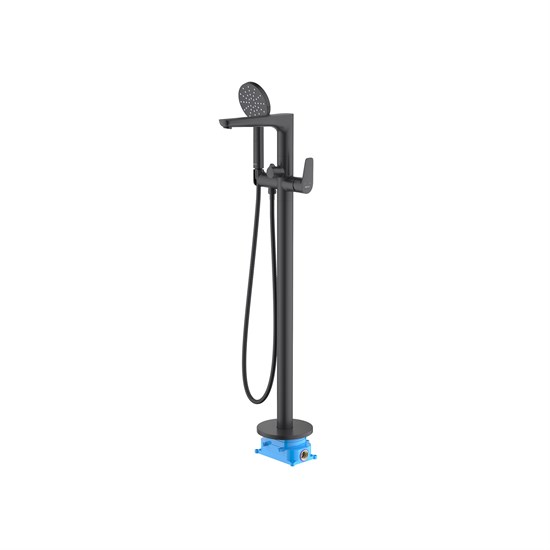 AQUATEK Смеситель для ванны напольный (внешняя и скрытая часть) , матовый черный AQ1145MB БЕТТА AQ1145MB - фото 230420