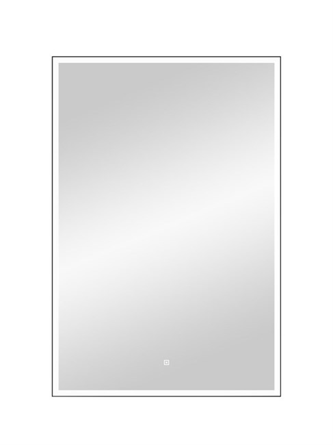 CONTINENT Зеркало с подсветкой прямоугольное (ШxВ) 100x70 см, сенсор, цвет черный ЗЛП2616