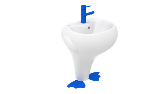 CREAVIT Ducky  Раковина напольная детская, цвет белый DC052-00CB00E-MA00