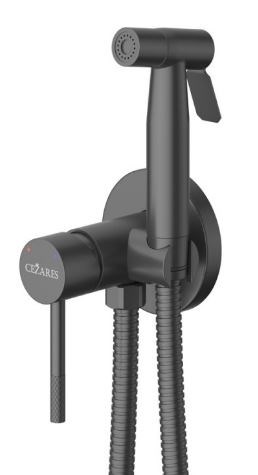 CEZARES Relax Гигиенический душ со смесителем, черный матовый RELAX-DIF-NOP - фото 250130