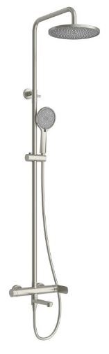 CEZARES Stylus Душевая стойка со смесителем и изливом, сатин STYLUS-CVD-IN - фото 250400