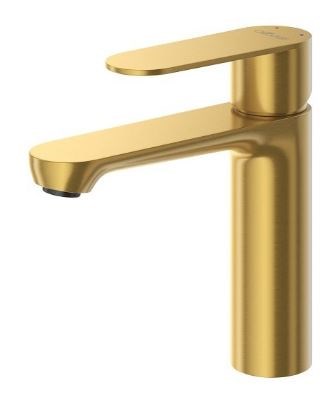 CEZARES Stylus Смеситель для раковины однорычажный с донным клапаном, брашированное золото STYLUS-LS-BORO - фото 250456