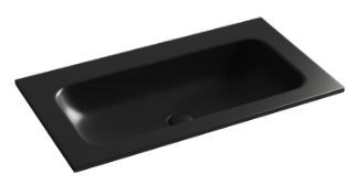 CERAMICA NOVA Grace Раковина накладная прямоугольная без отверстия под смеситель, 810*457*137мм, цвет черный матовый CN7012MBwx - фото 252971