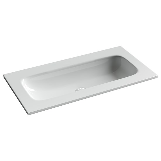CERAMICA NOVA Grace Раковина накладная мебельная прямоугольная 910x457x137 без отверстия под смеситель цвет белый CN7019wx - фото 257800