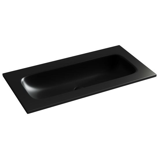 CERAMICA NOVA Grace Раковина накладная мебельная прямоугольная 910x457x137 без отверстия под смеситель 910*457*137 цвет черный матовый CN7019MBwx - фото 257808