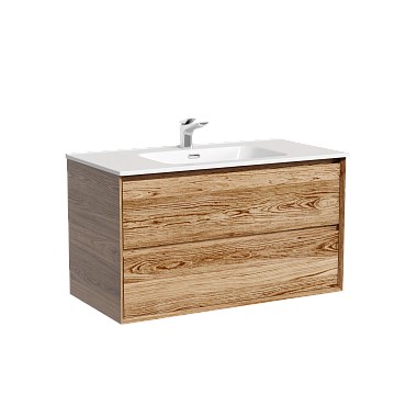 SANCOS Marmi 2.0 Тумба подвесная 890х445х520 с двумя ящиками оснащенными доводчиками скрытого монтажа, дуб чарльстон, арт.MR2.090ECH MR2.090ECH - фото 264153