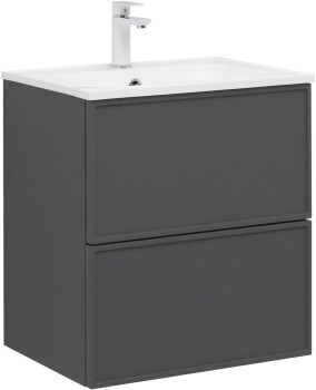 AQUANET Тумба под раковину подвесная Арт 60 ясень графит AQUANET-329063 - фото 265812